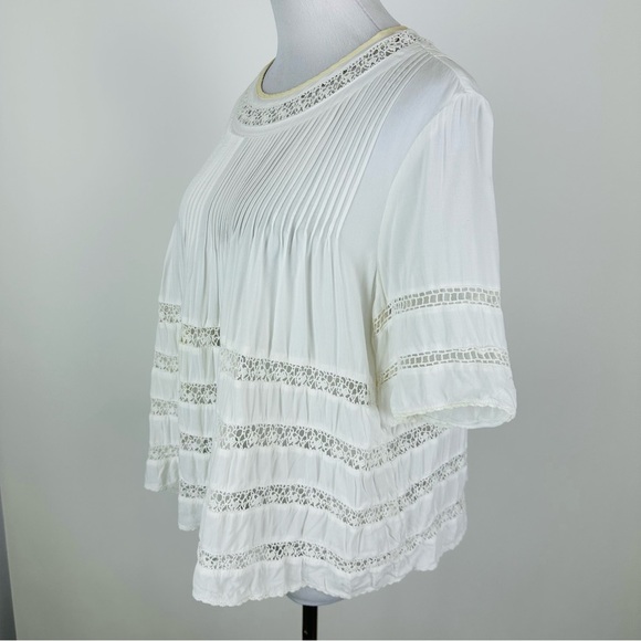 Aritzia Wilfred Beaufort White Lace Hobo Peasant Top Size Large - Picture 8 of 15